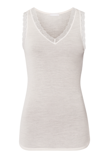 Woolen Lace Wool and Silk Tank Top | Vanilla 79594-1203